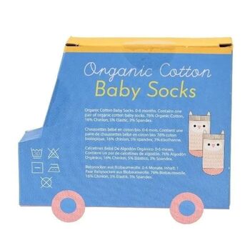 Pink Owl Organic Cotton Baby Socks, 3 of 4