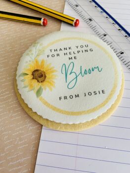 Large Personalised Thank You Teacher Biscuit Gift, 3 of 9