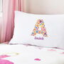 Personalised Floral Initial Pillowcase, thumbnail 1 of 1