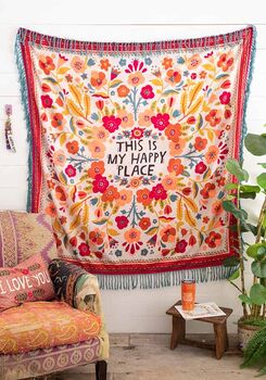 'This Is My Happy Place' Beach Towel Blanket, 2 of 4