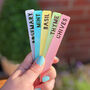 Set Of Five Personalised Rainbow Plant Markers, thumbnail 1 of 2