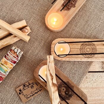 Teak Wood Palo Santo And Smudge Stick Heater, 4 of 10