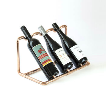 Handmade Wine Rack Organiser In Copper, 5 of 6