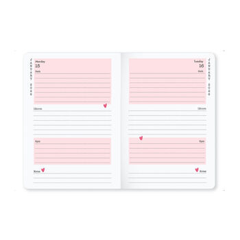 2026 A6 Day A Page Diary Matilda Moo Personalised Gift, 8 of 12