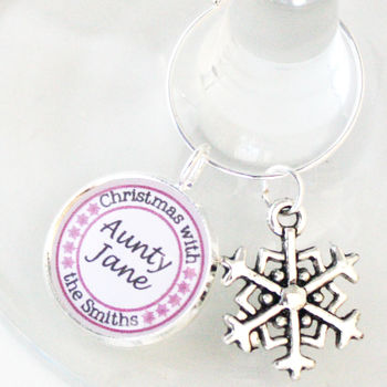 Personalised Christmas Wine Glass Charm, 4 of 7