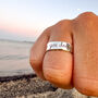 Men’s Custom Handwriting Adjustable Ring – Sterling Silver, thumbnail 2 of 5