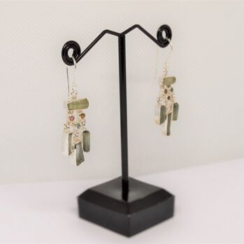 Green Tourmaline Sterling Silver Earrings, 3 of 9