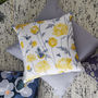 Yellow Chrysanthemum Flower Cushion, thumbnail 1 of 4