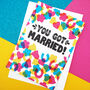 Wedding Confetti Congratulations Card, thumbnail 1 of 5
