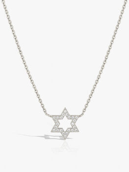 Gold Or Silver Women's Dainty Star Of David Pendant Necklace, Celestial Jewellery Gift For Her, 2 of 6