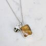 The Duo Citrine Necklace, Sterling Silver, thumbnail 1 of 10