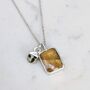 The Duo Citrine Necklace, Sterling Silver, thumbnail 3 of 12