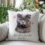 Personalised Scottish Fold Cat Love Hearts Cushion Cover, thumbnail 2 of 2