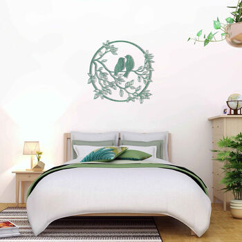 Birds On Branch Circular Wooden Elegance For Rooms, 8 of 11