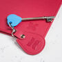 Eco Friendly Disabled Blue Badge Vegan Leather Wallet And Radar Key Made From Recycled Bottles In Raspberry Red, thumbnail 10 of 10
