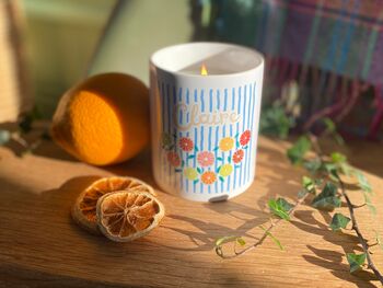 Personalised Citrus Garland Ceramic Jar Candle, 5 of 6