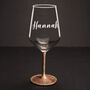 Glittered Wine Glass With Message Perfect For Prosecco, thumbnail 1 of 2
