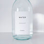 Clear Glass Bottle With Screw Lid And Personalised Waterproof Label, thumbnail 9 of 9