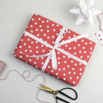 Red Star Christmas Wrapping Paper, 4 of 5