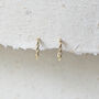 9ct Solid Gold Mini Twisted Hoop Earrings, thumbnail 4 of 5