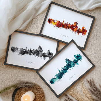 Lincoln Skyline Cityscape Art Print, 9 of 12