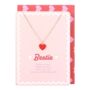 Galentines Gift Heart Necklace For Best Friends, thumbnail 4 of 5