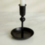 Noa Antique Black Gold Candle Holder, thumbnail 2 of 2