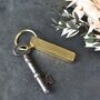 21st Anniversary Brass Bar Keyring. Available With A Choice Of Designs, thumbnail 8 of 11