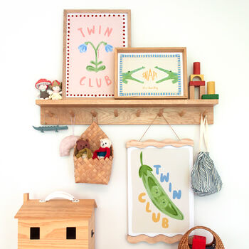 Peas In A Pod Twin Nursery Print, 8 of 9
