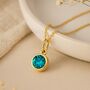 Personalised December Birthstone Necklace In Gold Plated Silver, thumbnail 1 of 12