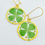 Good Luck Earrings With Four Leaf Clovers, thumbnail 1 of 9