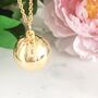 Pregnancy Bola Necklace With Love Padlock Gold 18 K, thumbnail 7 of 8
