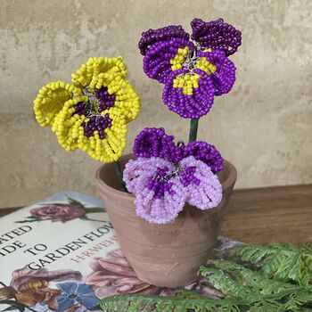 Pansy Beaded Flower Craft Kit, 2 of 4