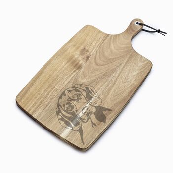 Personalised Beagle Engraved Acacia Serving Board, 2 of 4