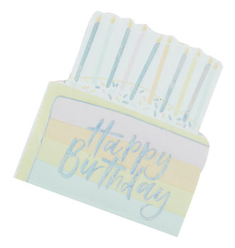 Pastel Foiled Cake Shaped Party Napkin, 2 of 3
