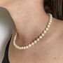 Vintage 18 Inch 8mm Faux Pearl Necklace / Silver Clasp, thumbnail 1 of 6