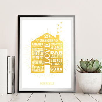 Personalised Family Home Print, 4 of 6