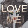 Love Me Giclee Art Print With Gold Leaf Lettering, thumbnail 5 of 5