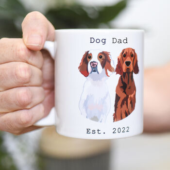 Personalised Custom Portrait Dog Dad Mug Gift, 6 of 7