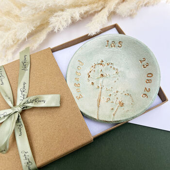 Green And Gold Engagement Ring Dish, 2 of 5