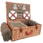 Personalised Four Person Wicker Cooler Picnic Basket, thumbnail 2 of 6