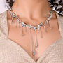 Silver Multi Drop Statement Necklace, thumbnail 1 of 8