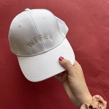 Wifey Personalised Embroidered Cap, 7 of 10