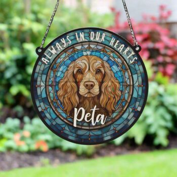 Cocker Spaniel Chocolate Memorial Suncatcher, 6 of 6