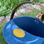 Pair Of Heritage Blue And Copper Watering Cans, thumbnail 12 of 12