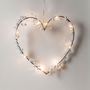 Pearl Bead Fairy Light Heart Wreath, thumbnail 1 of 2