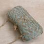 Handcrafted Mint Green Silk Clutch Bag, thumbnail 7 of 8