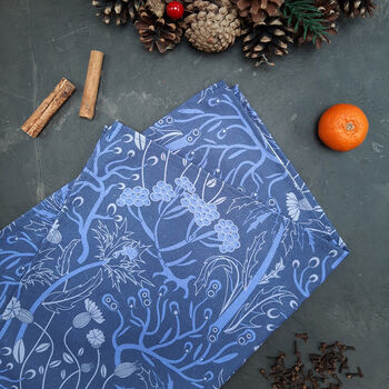 Sea Holly Purple Tea Towel, 6 of 6