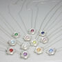 Silver Birthstone Necklace And Stud Earrings Set, thumbnail 7 of 8