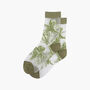Sheer Pop Socks Ankle Highs Lily Floral Green, thumbnail 3 of 3